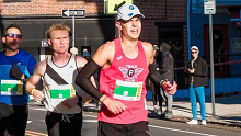Ethan Hermann contesting the Philadelphia Marathon.