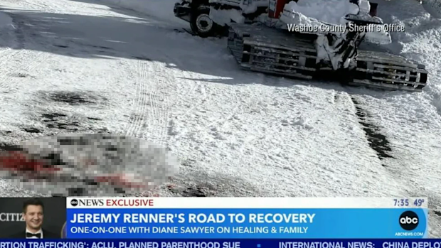 Photos of Jeremy Renner's gruesome snowplough accident have been revealed for the first time by Washoe County Sheriff's Office