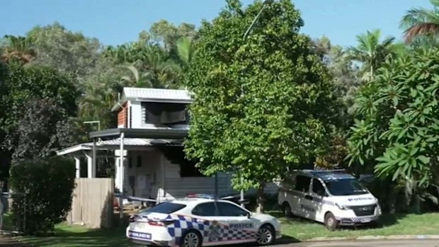 Authorities were forced to smash the top floor window to enter the flaming building and pull out the girls, aged two and 13.