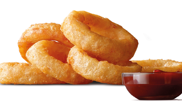 McDonald's Onion Rings with Southern BBQ sauce