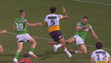 Jordan Rapana was sin binned after a trip on Selwyn Cobbo. 