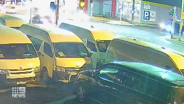 An intersection in Sydney's inner west resembled a wrecking yard after a speeding driver slammed into four cars before bursting into flames.The crash in Five Dock around midnight last night was so intense emergency crews are stunned everyone involved was able to walk away.