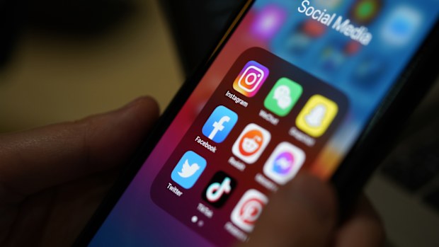Smartphone with social media apps