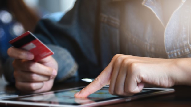 Online shopping using a tablet