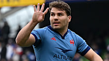 DUBLIN, IRELAND - MARCH 08: Antoine Dupont of France warms up prior to the Guinness Six Nations 2025 match between Ireland and France at the Aviva Stadium on March 08, 2025 in Dublin, Ireland. (Photo by Charles McQuillan/Getty Images)