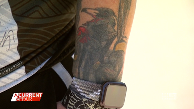 Kerstin Black has four Collingwood Football Club tattoos inked on her body.