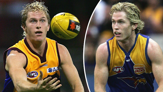 Troy Selwood (left) and twin brother Adam, who died by suicide three months apart.