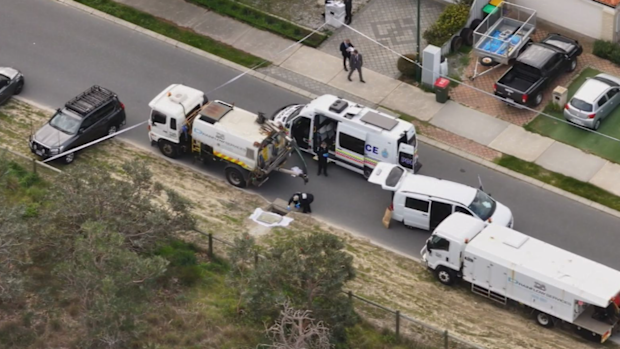 Police responded to reports a child had been discovered inside the drain in Alexander Heights on Monday, August 18, 2025. (9News)