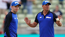 Shane Warne coaching in The Hundred last year. 
