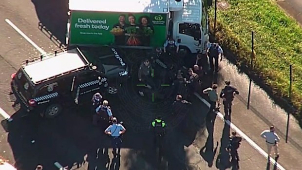 A Woolworths truck driver has allegedly been shocked with a stun gun, assaulted and carjacked in an incident which sparked a police pursuit from Sydney's west to the Blue Mountains early this morning.