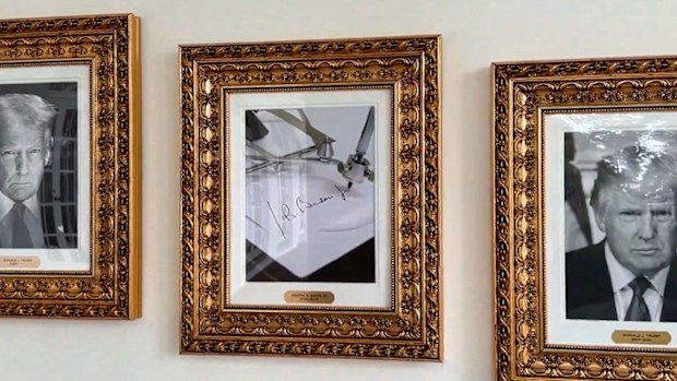 Special assistant to the president and communications adviser Margo Martin shared a video of the new "Presidential Walk of Fame" featuring a photo of an autopen to represent President Joe Biden.