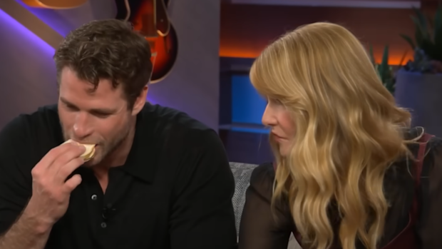 Liam Hemsworth, Kelly Clarkson and Laura Dern The Kelly Clarkson Show