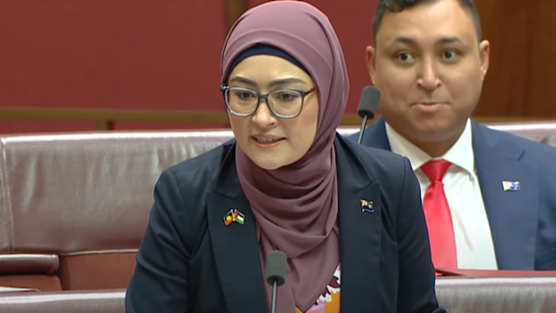 Independent Senator Fatima Payman blew up in parliament today and called One Nation Leader Pauline Hanson a racist after she questioned her eligibility as a politician.  