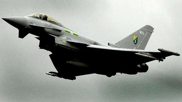 A Eurofighter Typhoon jet similar to the Spanish one that accidentally launched a missile over Estonia.