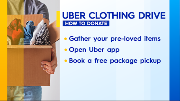 uber and red cross clothing drive christmas