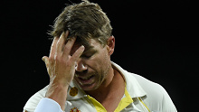 David Warner after being dismissed for a duck for the second time in two days. 