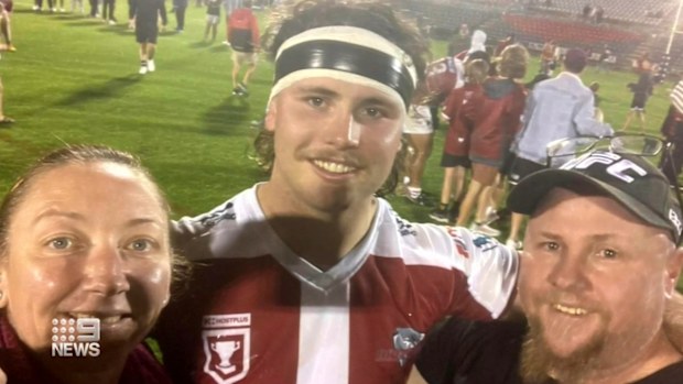 More than a thousand people have farewelled a young rugby league player who died while on holiday in Spain last month.The funeral for Liam Hampson, 24, was held at Dolphin Oval in Redcliffe near Brisbane.