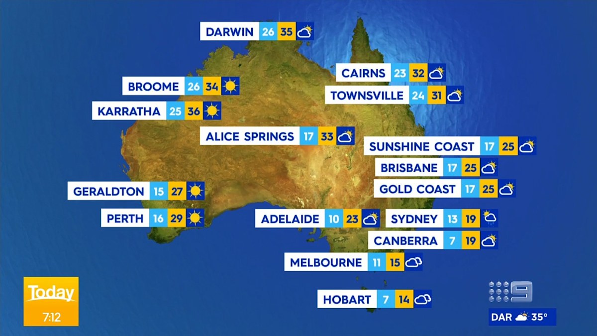 Weather forecast Australia: Showers and storms forecast across four ...