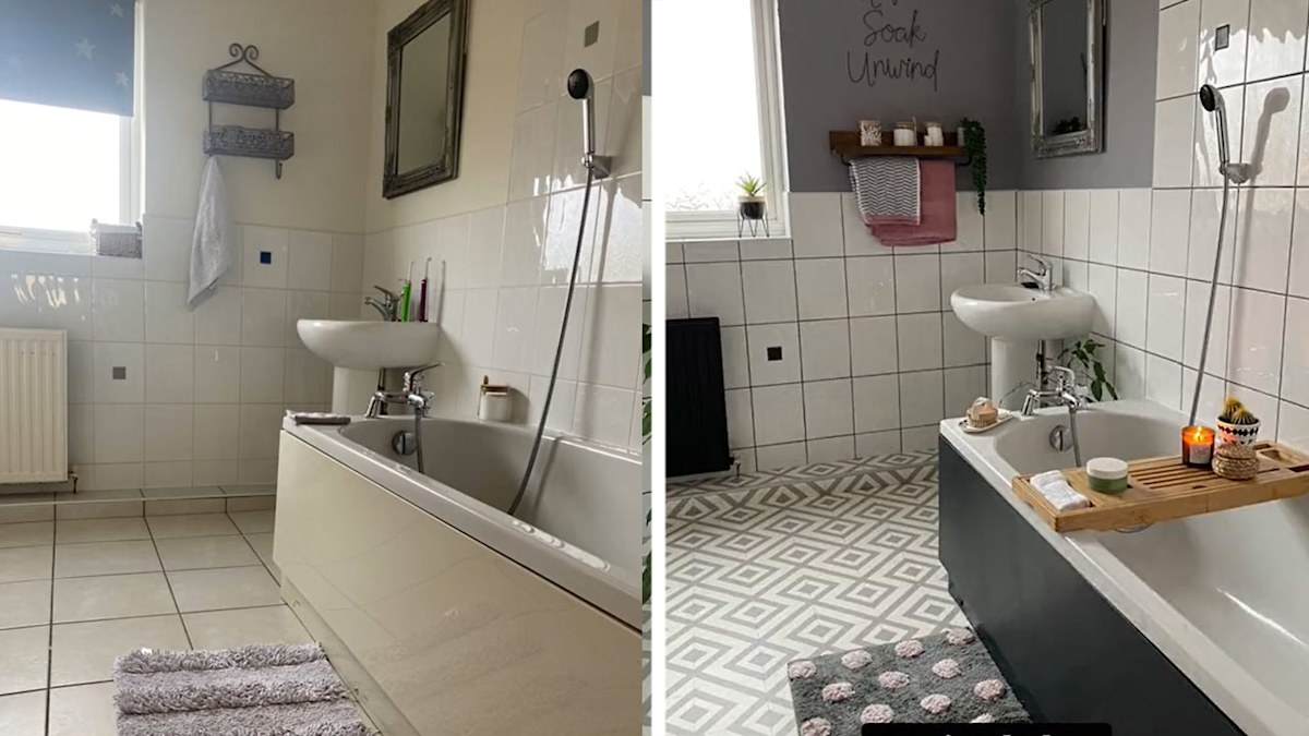 Reno hack: Outdated bathtub transformed with easy DIY in affordable ...