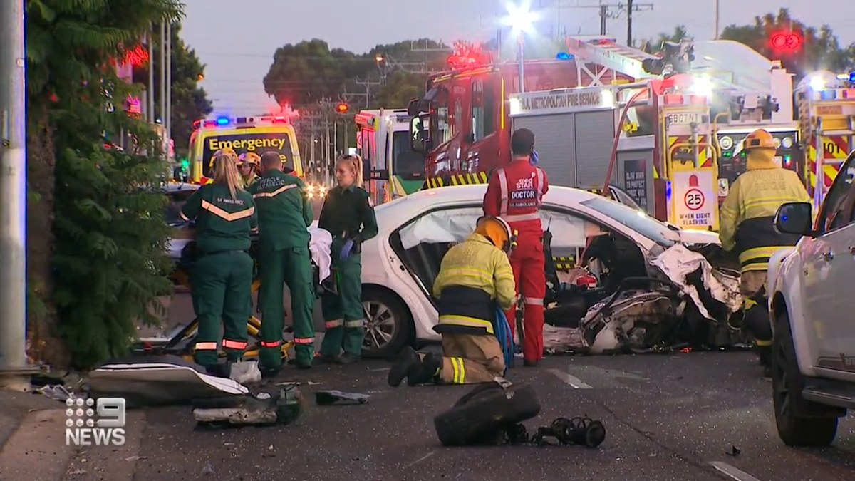Adelaide crash: Innocent man injured after police pursuit | Nine.com.au