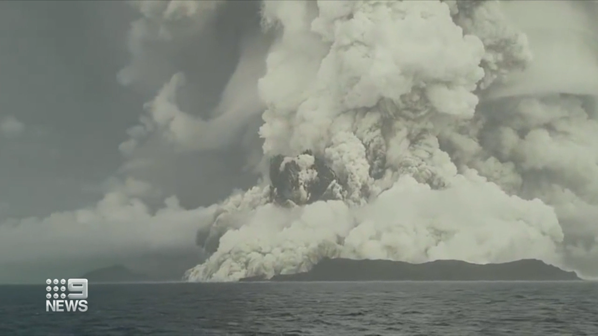 Tonga volcano tsunami updates: New vision of eruption shows rocks ...