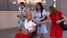 The terminal cancer patient, who uses a wheelchair, was handed a five year suspended sentence today at Brisbane Supreme Court.
