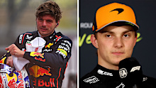 Max Verstappen (left) and Oscar Piastri.