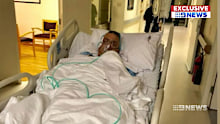 He spent four days in hospital as surgeons inserted six metal plates into his face.