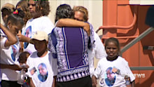 Mourners gathered to remember the life of Ms Clarke.