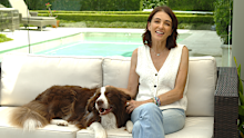 Dr Katrina Warren with her dog Chilli