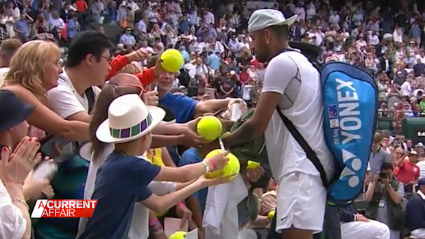Nick Kyrgios will make his debut in the Wimbledon men's final on Sunday night (AEST) against Novak Djokovic.