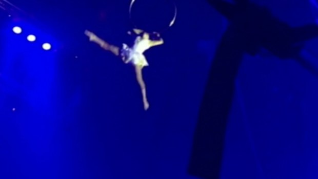 An acrobat injured herself last week.