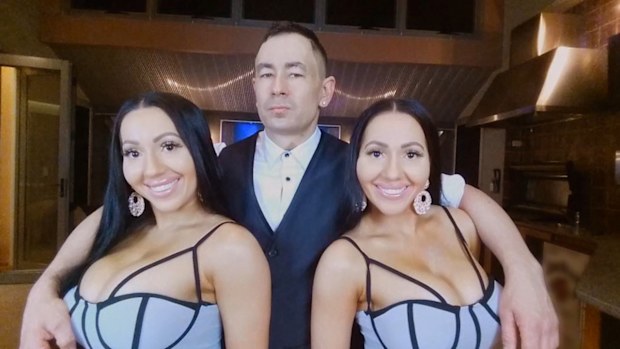 Identical twins Anna and Lucy on Extreme Sisters on 9Now with fiancé Ben 