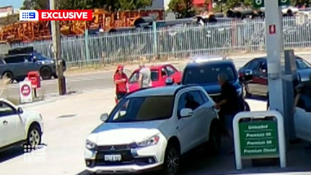 A knife was allegedly pulled out during a confrontation at a petrol station in the Perth suburb of Kwinana.