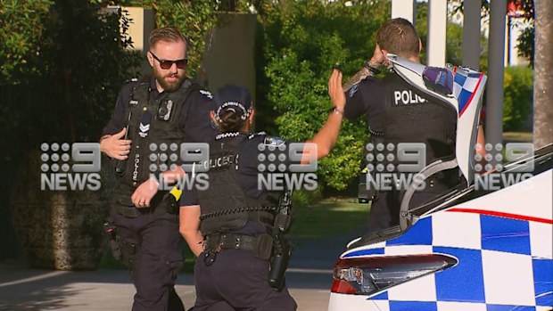 Queensland police arrived on  Newmarket Road to find the body of a man who had been stabbed to death.