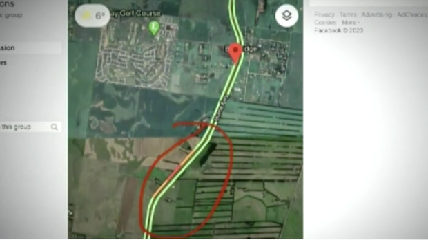 This photo was posted to show the location of a checkpoint on the Hume Freeway.