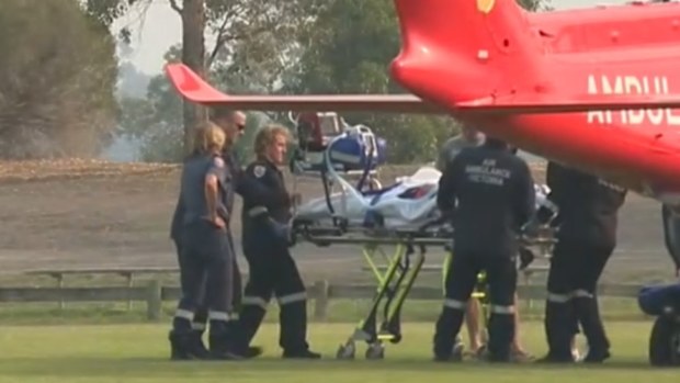 Young child hit by car after getting off bus in Victorian town
