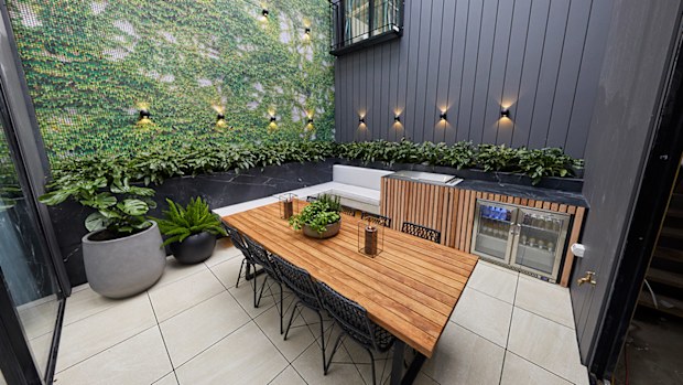Jesse and Mel's courtyard The Block 2019.