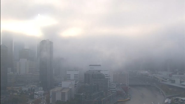 Fog blankets Melbourne - May 26, 2020. 