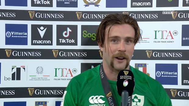 Mack Hansen after starring in the win against Italy.