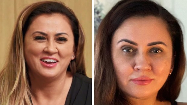 Mishel during her time on MAFS, and Mishel after her glow up post-show.