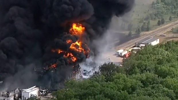 Massive chemical fire in Illinois prompts authorities to order evacuations
