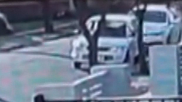 .A white Toyota Camry was travelling along Barrat Street in Smithfield in Adelaide's north when it slammed straight into the back of a parked car.