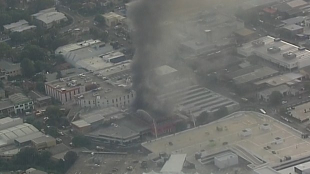 The fire broke out at a storage facility in Brookvale.