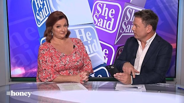 Ben Fordham and Shelly Fordham for 9Honey's He Said She Said tracking devices