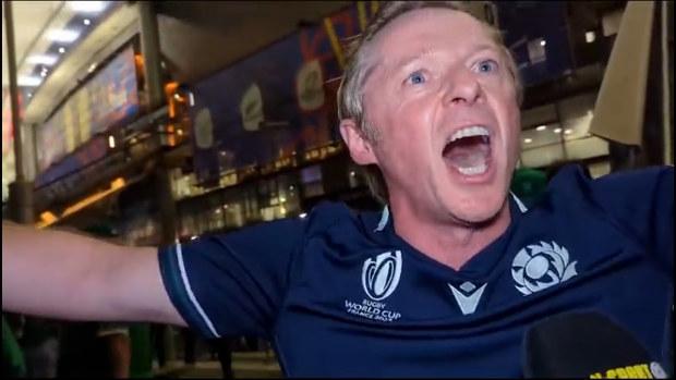 The Scottish fan's interview has been viewed more than 7.5 million times.