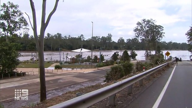 Floodwaters still remain in Recce South in Queensland as residents return to assess the damage. 
