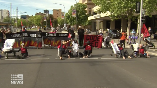 The activists called on the government to provide stronger climate change policy.