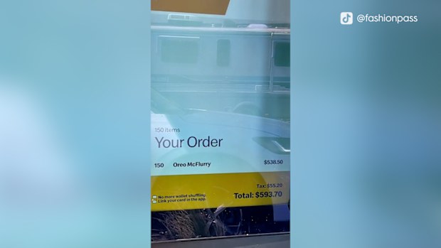 The total cost of the drive-thru McFlurry order was huge. 