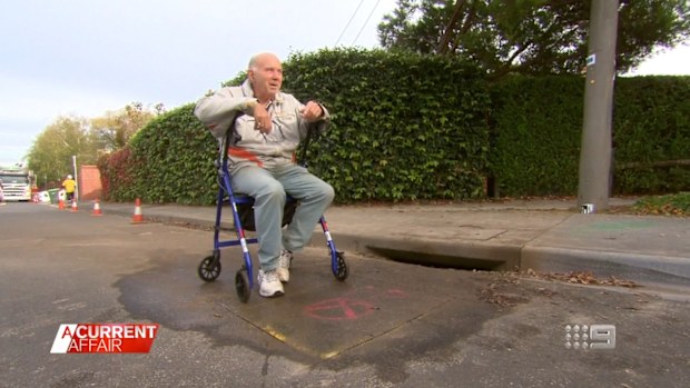 Philip Thompson is a former engineer and couldn't believe that the pole was going to be put in the roadway near Mont Albert station in Melbourne's east.